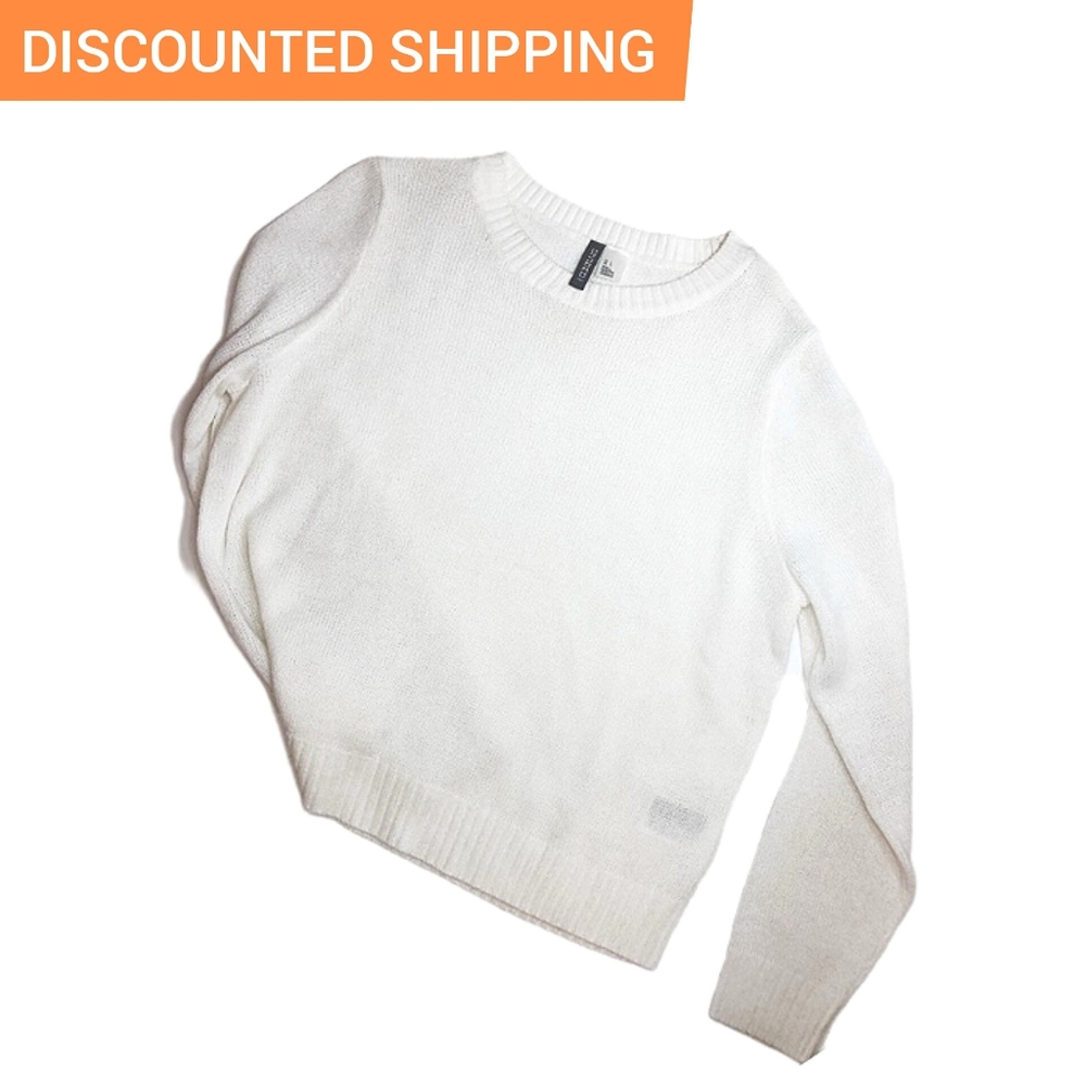 H&M White Knit Sweater - Women’s Size L
